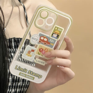 Ins fashion cute all inclusive invisible stand silicone clear phone case for iPhone 11 12 13 14 Pro max XR XS 7 8 plus mobile phone cover