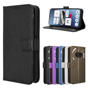 Nothing Phone 2a Leather Wallet Flip Phone Case with Card Holder Kickstand